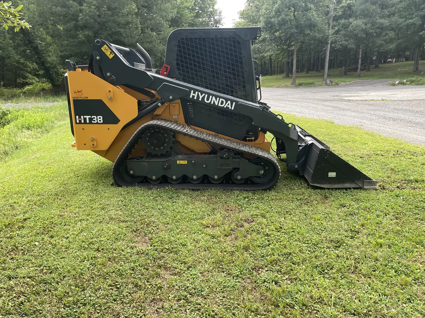 Hyundai HT38 track loader staged for the next job